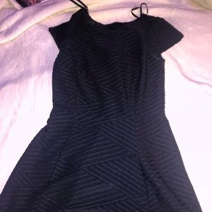 Formal Navy blue ribbed dress